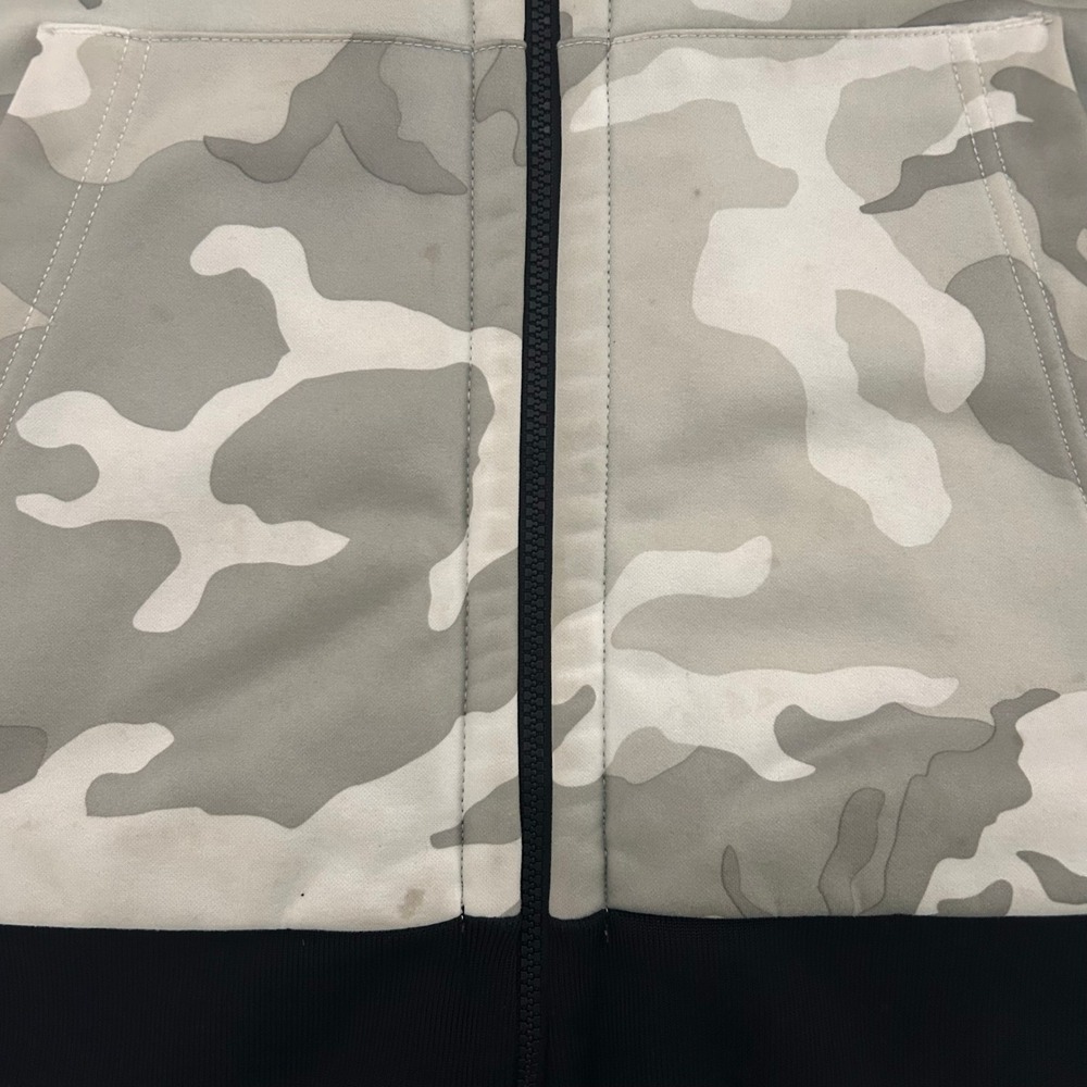 North Face Jacket Mens Small Black White Reversible Puffer Camo Hoodie Full Zip - Picture 8 of 12